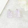 Acessórios de resina cor transparente urso fofo capa de telefone brincos DIY material para chaveiro 11*17mm