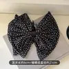 Pinza de Lazo con Lunares Coreana para Mujer Otoño e Invierno Pinza de Tiburón de Alta Gama en la Parte Posterior de la Cabeza Pinza para Cabello Semirrecogido