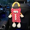 Porta lenços de carro pendurado monstro de desenho animado bolsa pendurada para lenços encosto de cadeira de carro caixa de lenços de carro suprimentos para decoração de interior de carro