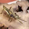 Adorno de Mascota de Té Saltamontes de Cobre Puro Tapa de Latón Soporte para Tapa de Olla de Hierro Juguete de Té de Simulación Creativa Accesorios para Juego de Té Kung Fu