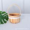 Cesta de frutas portátil estilo pastoral direto da fábrica cesta de flores trançada flores cesta de suculentas cesta de flores de rattan vaso de flores