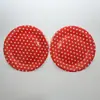 Pratos de Papel Coloridos com Bolinhas Vermelhas Descartáveis 7 polegadas 9 polegadas Pratos de Papel para Churrasco Festa Pratos de Papel com Bolinhas