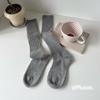 Calcetines de pila otoño e invierno algodón tejido blanco media pantorrilla cubre piernas cálidos invierno estilo japonés calcetines de pantorrilla para mujer