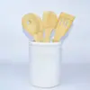 Exportar Frasco de Cerámica Personalizado para Almacenamiento de Utensilios de Cocina de Arena Soporte para Cuchillo Tenedor Pala Cubo de Herramientas de Cerámica Tubo de Almacenamiento para Vajilla