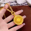 Collar de Brújula de Ocho Tesoros Giratoria Chapado en Latón Dorado de Color Duradero, Cadena para Suéter de Moda y Versátil, Estilo Unisex