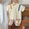 2025 Camiseta de Verano para Bebés y Niños Pantalones Anti-Mosquitos Pantalones Cortos de Manga Corta Traje Casual Conjunto de Dos Piezas Cómodo, Transpirable y Refrescante