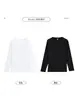 Camiseta Básica Versátil de Algodón Puro Premium K2718 con Cuello Redondo y Mangas Largas para Mujer, Otoño Temprano, Corte Holgado, Adelgazante