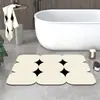 Tapete de Terra de Diatomáceas com Formato Especial para Entrada de Banheiro, Absorvente de Água, Tapete de Banho Antiderrapante, Tapete Macio de Secagem Rápida para Uso Doméstico