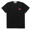 Jogue Ami de Verão Bolinhas Mosaico Coração Empilhado Coração Vermelho Amor Unissex Casal Manga Curta Camiseta Casual Versátil