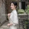Nuevo Chal de Estilo Chino, Nueva Prenda Exterior de Cheongsam para Primavera y Verano, Cárdigan Delgado de Color Sólido Estilo Antiguo, Prenda Exterior para Fotos Femenina para Mujeres