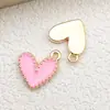 Colgantes Mixtos de 30 Corazones con Alas de Rosa de Aleación Esmaltada Accesorios para Joyería DIY Venta Caliente Transfronteriza