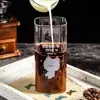 Taza Cuadrada de Vidrio Cuadrada Resistente al Calor de Alto Borosilicato con Boca Cuadrada Taza para Té de Leche con Popote Fruta Ins Viento Té de Limón Taza de Agua para el Hogar