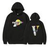 Fornecimento transfronteiriço VLOEN Big V arco-íris smiley face moletom com capuz masculino Big V smiley face impresso solto moletom com capuz roupas masculinas