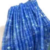 2*4mm Ángulo Recto Azul Profundo Corte Recto Ágata Piedra Natural Cuentas Planas Cuentas Espaciadoras Cuentas Sueltas Productos Semi-terminados Accesorios para Joyería DIY