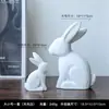 Adorno de Conejo Volador de Madera de Estilo Nórdico para el Hogar, Gabinete de Vino, Decoración de Mueble de TV, Entrada, Regalo de Inauguración de Casa