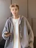 Chaqueta Cardigan Tejida de Suéter Directo de Fábrica 2026 Estilo Otoño Invierno para Hombre Adolescente con Capucha Cremallera Estilo Perezoso