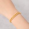Nueva pulsera transfronteriza Moda europea y americana simple Cadena cubana dorada Cadena gruesa Pulsera ajustable Ventas directas de fábrica