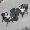 Mesa y silla de exterior silla de jardín de ratán de exterior silla de ratán de jardín de exterior silla de ratán de exterior para exteriores impermeable a prueba de sol combinación de mesa y silla de exterior mesa y silla de exterior para jardín de villa
