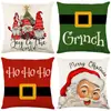 Funda de Almohada Navideña de Invierno al por Mayor Dibujos Animados Navideños Coche Rojo Pequeño Funda de Cojín con Impresión Digital Funda de Cojín Trasero