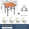 Conjunto de Mesa e Cadeiras Dobráveis para Exterior Mesa de Barraca Mesa de Metal Mesa de Piquenique Estilo Camping para Viagem de Carro Mesa Espessa Conjunto Estilo Camping