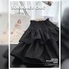 Falda de Pastel Dulce de Cintura de Alta Calidad Cintura Alta Cintura Ceñida Diseño Cubre Caderas Falda Adelgazante Falda Abullonada Estilo Coreano para Mujer