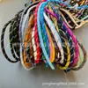 Cuerda Redonda de Poliéster con Núcleo Retorcido, Patrón de Puntos de Colores, 5mm de Espesor, Cuerda Miu Resistente al Desgaste para Tejido Hecho a Mano DIY, Colgante, Cinturón, Cuerda para Sombrero, Cordón