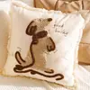 Almohada de cachorro de dibujos animados linda, funda de cojín para sofá, cojín decorativo para sala de estar, reposacabezas de cama, cojín para ventana de mirador, cojín lumbar, funda de almohada