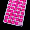 Redondo satélite neón fluorescente vidrio cosido a mano taladro doble agujero pedrería fondo plano taladro accesorios diy bolsa de material