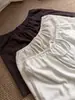 Shorts Casuales Blancos Sueltos Simples de Lino Delgado de Verano con Cintura Elástica y Cordón de Pierna Recta Ancha para Mujer, Versátiles y Adelgazantes