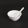 Cuchara Blanca de Melamina Grado Alimenticio Mango Corto Cuchara China para Beber Cuchara para Porridge Arroz Catering Comercial Restaurante Hotel Venta al por Mayor