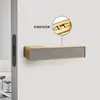Fechadura de porta minimalista ecológica para uso doméstico, maçaneta de porta interna de madeira de nogueira, magnética, silenciosa, universal para quarto e banheiro