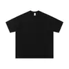 Camiseta de Algodão Puro Cor Areia Pesada 405g Grossa e Impermeável Manga Curta Estilo Americano Nariz Pequeno Solta Tamanho Grande Top para Homens e Mulheres