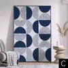 Pintura Decorativa Moderna de Luxo Leve para Entrada de Sala de Estar Laranja Linha Abstrata Pintura de Parede de Fundo de Sofá Arte Mural de Restaurante