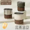 Copo para Enxaguante Bucal de Aço Inoxidável 304, Copo para Escova de Dentes, Copo Odontológico para Casal, Porta-Escova de Dentes, Caixa de Armazenamento, Porta-Copos de Madeira Maciça
