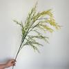 Novos galhos longos artificiais botão de salgueiro folha de salgueiro grama casamento salão de casamento fundo planta verde simulação engenharia de planta verde folha de planta verde comércio exterior