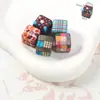Material para Manualidades de Cuentas Cuadradas de Gatito Lindo de Dibujos Animados de Acrílico Japonés y Coreano Material para Cadena de Teléfono Móvil Anillo para el Cabello Accesorios Decorativos