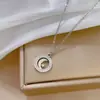 [Cuerpo entero de acero de titanio] Collar de oro real de estilo simple con diamantes de barro Xingyue en horno para mujer, accesorios de cadena de clavícula de celebridades de Internet