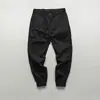 Pantalones casuales finos de secado rápido para hombre, verano, frescos, microelásticos, con cordón en el tobillo, marca de moda, color liso, holgados, de secado rápido, pantalones deportivos