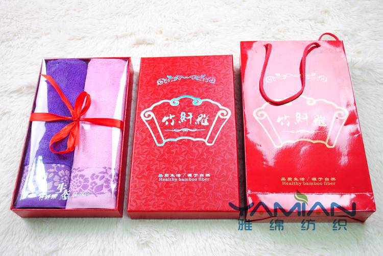 竹纤维毛巾礼盒套装 7logo