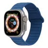 Adequado para Apple Watch com Pulseira de Silicone Magnética Costurada Applewatch Gerações Se1-9 Ultra Universal