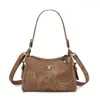 Bolso de Hombro Grande de Moda y Sencillo para Mujer, Verano 2026, Bolso Cruzado Texturizado para Salidas