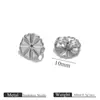 Tapón para el oído de acero inoxidable hebilla de flor de ciruelo tapa para el oído acero de titanio hebilla de mariposa pendientes para el oído accesorios para el oído DIY accesorios para el oído al por mayor
