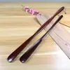 Calzador de Madera Maciza para Uso en Casa, Mango Largo, para Personas Mayores y Mujeres Embarazadas, No Necesita Agacharse, Herramienta para Ponerse Zapatos, Calzador de Madera, 75 cm