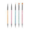 Herramienta pluma para uñas pintura de color flor pluma para tirar líneas doble punta punto de perforación flor aguja gel de fototerapia pluma para filas pincel para uñas pintadas