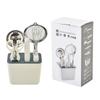 Utensílios de Cozinha para Assar Conjunto de 6 Peças Aço Inoxidável Peneira de Farinha para Bolo Batedor de Ovos Tesoura Multifuncional Faca para Frutas