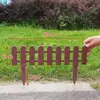 Cerca de plástico PVC marrom cerca de jardim decoração de jardim de pátio cerca com textura de madeira anti-real decoração de interior Escola