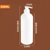 Frasco de Loção Branco Tipo Pump Desinfetante para Mãos Recarga de Frasco Sérum Shampoo Líquido Frasco de Plástico para Apertar Loção