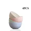 Tazón para Comer de Paja de Trigo Transfronterizo de 15 cm Tazón para Fideos Instantáneos de Dormitorio Tazón de Sopa de Plástico para el Hogar Tazón para Fideos Anticaídas para Jardín de Infancia