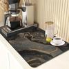 Tapete para máquina de café transfronteiriço tapete de bancada de lama de diatomáceas tapete de proteção para balcão de cozinha tapete isolante lavável tapete de drenagem absorvente mesa