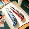 Cortador de Papel de Parede de Metal Colorido, Estilete de Eletricista, Estilete de Escritório, Ferramenta Faca Grande Empurrada Manualmente para Desembalar Encomendas